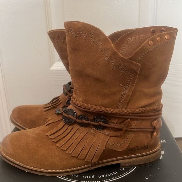 Musse-Cloud-Womens-Anaeh-Bootie. Brown suede leather size 9 - Picture 4 of 7